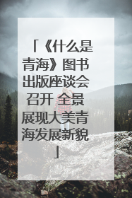 《什么是青海》图书出版座谈会召开 全景展现大美青海发展新貌