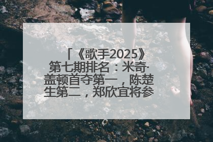 《歌手2025》第七期排名：米奇·盖顿首夺第一，陈楚生第二，郑欣宜将参加下一轮张榜赛