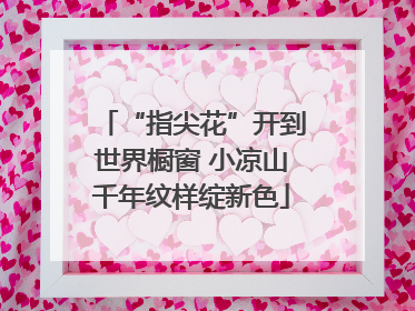“指尖花”开到世界橱窗 小凉山千年纹样绽新色