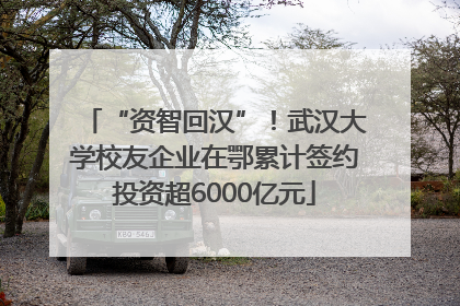 “资智回汉”！武汉大学校友企业在鄂累计签约投资超6000亿元