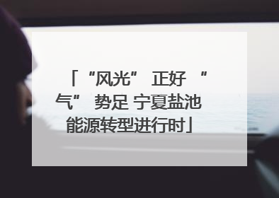 “风光” 正好 “气” 势足 宁夏盐池能源转型进行时