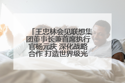 王忠林会见联想集团董事长兼首席执行官杨元庆 深化战略合作 打造世界级光电子信息产业集群