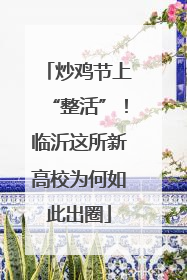 炒鸡节上“整活”！临沂这所新高校为何如此出圈