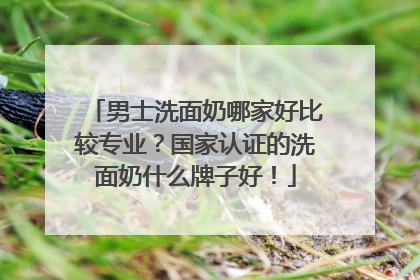 男士洗面奶哪家好比较专业？国家认证的洗面奶什么牌子好！