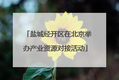 盐城经开区在北京举办产业资源对接活动
