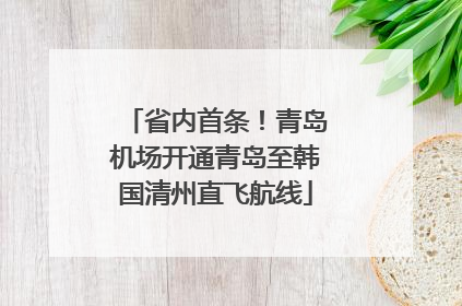 省内首条！青岛机场开通青岛至韩国清州直飞航线