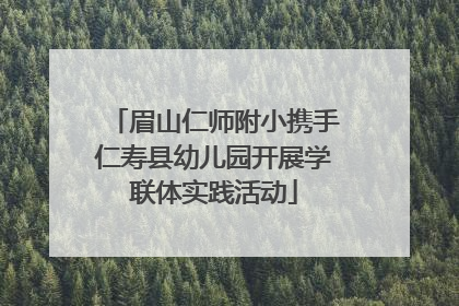 眉山仁师附小携手仁寿县幼儿园开展学联体实践活动