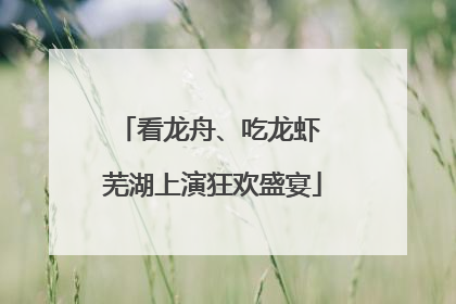 看龙舟、吃龙虾 芜湖上演狂欢盛宴