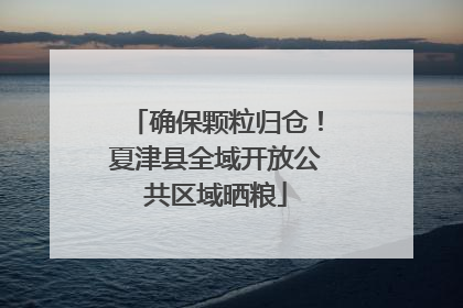 确保颗粒归仓！夏津县全域开放公共区域晒粮