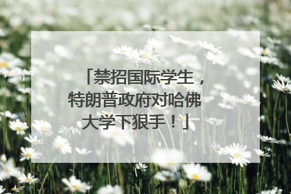 禁招国际学生，特朗普政府对哈佛大学下狠手！