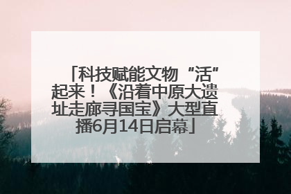 科技赋能文物“活”起来！《沿着中原大遗址走廊寻国宝》大型直播6月14日启幕