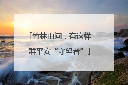 竹林山间，有这样一群平安“守望者”