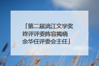 第二届漓江文学奖终评评委阵容揭晓 余华任评委会主任