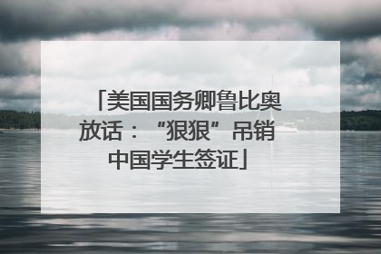 美国国务卿鲁比奥放话：“狠狠”吊销中国学生签证