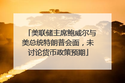 美联储主席鲍威尔与美总统特朗普会面，未讨论货币政策预期