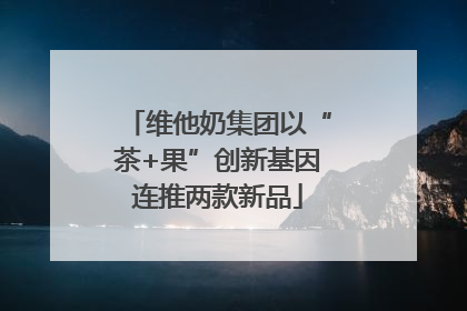 维他奶集团以“茶+果”创新基因连推两款新品