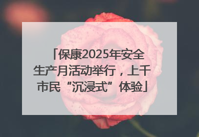保康2025年安全生产月活动举行，上千市民“沉浸式”体验