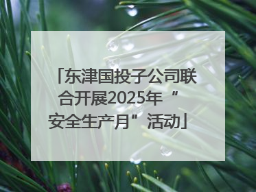 东津国投子公司联合开展2025年“安全生产月”活动