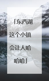 东西湖这个小镇会让人哈哈哈