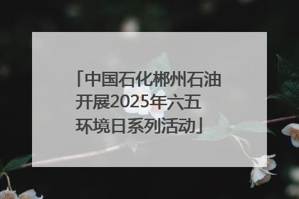 中国石化郴州石油开展2025年六五环境日系列活动