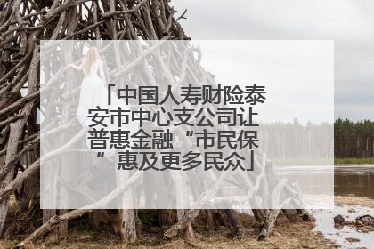 中国人寿财险泰安市中心支公司让普惠金融“市民保”惠及更多民众