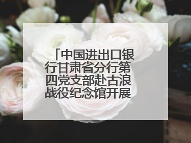 中国进出口银行甘肃省分行第四党支部赴古浪战役纪念馆开展主题党日活动