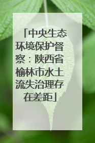 中央生态环境保护督察：陕西省榆林市水土流失治理存在差距