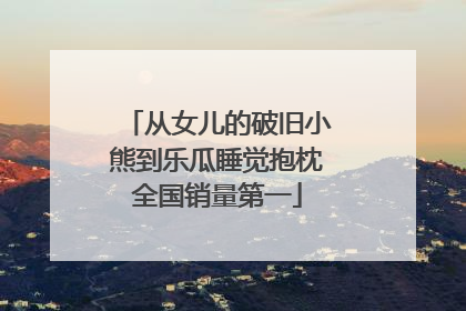 从女儿的破旧小熊到乐瓜睡觉抱枕全国销量第一
