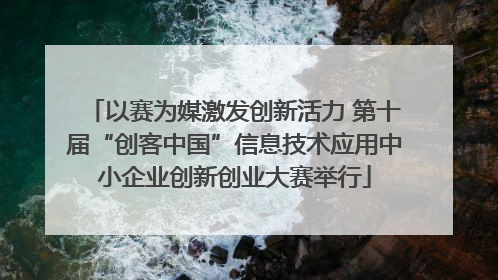 以赛为媒激发创新活力 第十届“创客中国”信息技术应用中小企业创新创业大赛举行