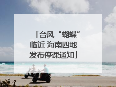 台风“蝴蝶”临近 海南四地发布停课通知