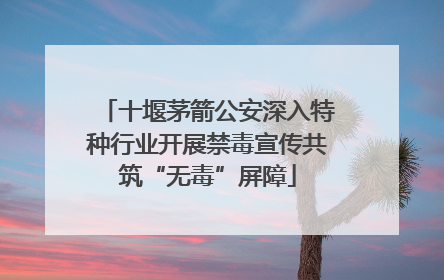 十堰茅箭公安深入特种行业开展禁毒宣传共筑“无毒”屏障