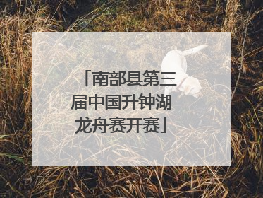 南部县第三届中国升钟湖龙舟赛开赛