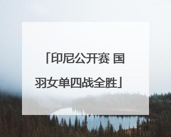 印尼公开赛 国羽女单四战全胜
