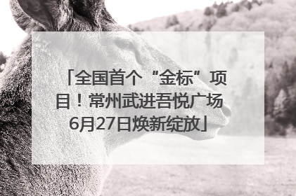 全国首个“金标”项目！常州武进吾悦广场6月27日焕新绽放