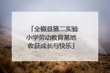 全椒县第二实验小学劳动教育基地收获成长与快乐