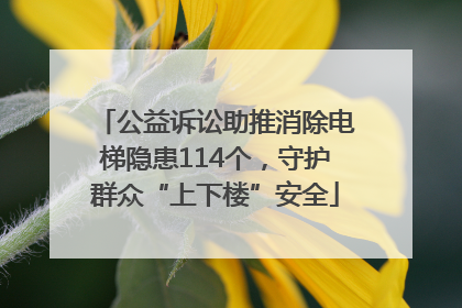 公益诉讼助推消除电梯隐患114个，守护群众“上下楼”安全