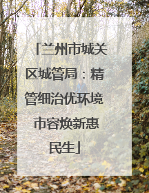 兰州市城关区城管局：精管细治优环境 市容焕新惠民生