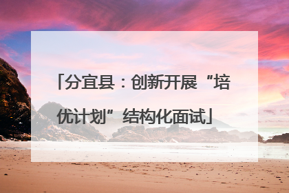 分宜县：创新开展“培优计划”结构化面试