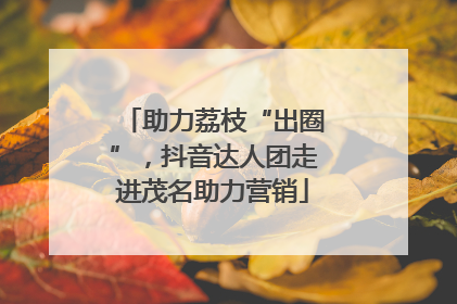 助力荔枝“出圈”，抖音达人团走进茂名助力营销