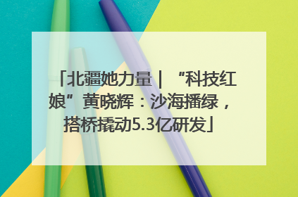 北疆她力量｜“科技红娘”黄晓辉：沙海播绿，搭桥撬动5.3亿研发