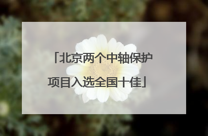 北京两个中轴保护项目入选全国十佳
