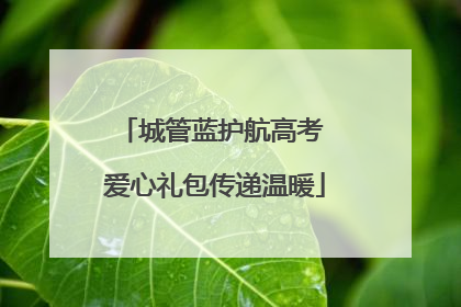 城管蓝护航高考 爱心礼包传递温暖