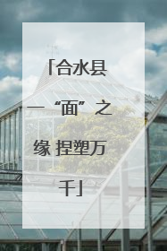 合水县 一“面”之缘 捏塑万千