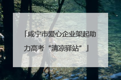 咸宁市爱心企业架起助力高考“清凉驿站”
