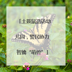 土拨鼠造访幼儿园，警民协力智擒“萌兽”