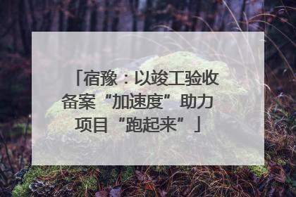 宿豫：以竣工验收备案“加速度”助力项目“跑起来”