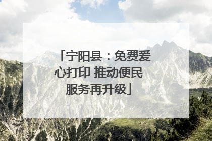 宁阳县：免费爱心打印 推动便民服务再升级