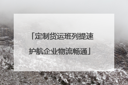 定制货运班列提速 护航企业物流畅通