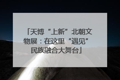 天博“上新”北朝文物展：在这里“遇见”民族融合大舞台