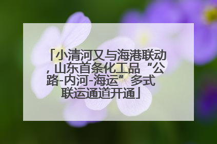 小清河又与海港联动，山东首条化工品“公路-内河-海运”多式联运通道开通